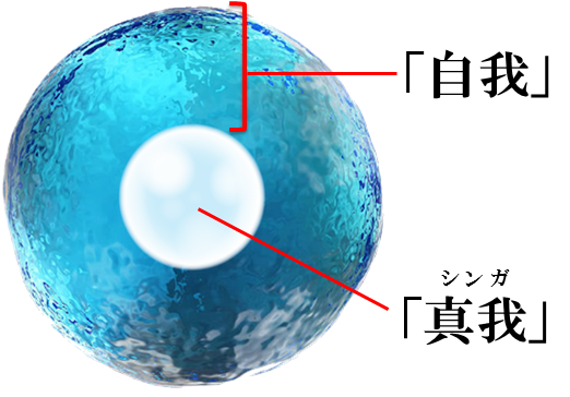 「自我」と「真我」の図